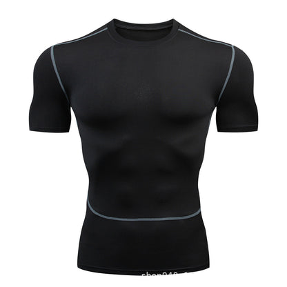 Mens Basketball & Soccer Compression Quick-Dry Top In White And Red