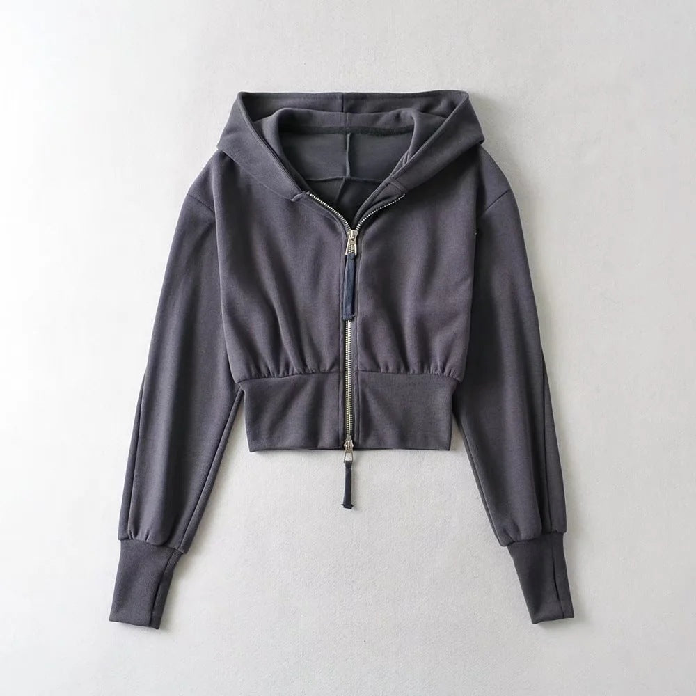 European And American Street Sports Fashion Casual Double Zip Patchwork Hoodie