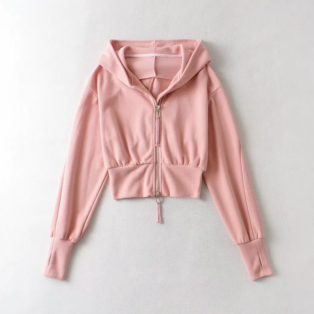 European And American Street Sports Fashion Casual Double Zip Patchwork Hoodie