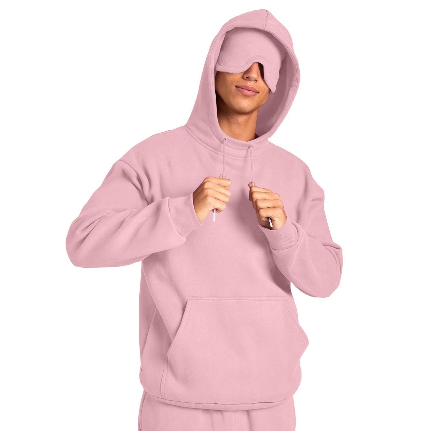 Mens Casual Sport Hoodie With An Eye Mask
