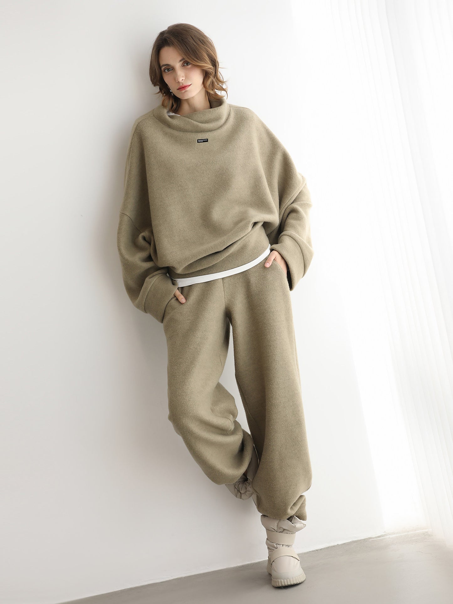 Stylish Versatile Casual Sportswear Hoodie Two-piece Set