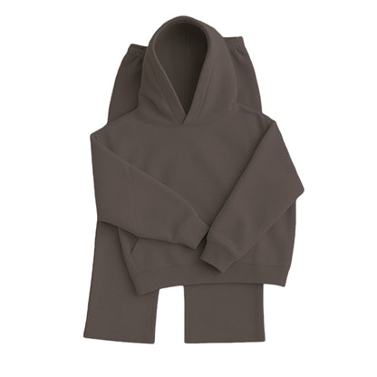 Men's Heavyweight Structured Hoodie - 3D Cut Sweatshirt with Adjustable Drawstring Hood and Ribbed Cuffs Hem